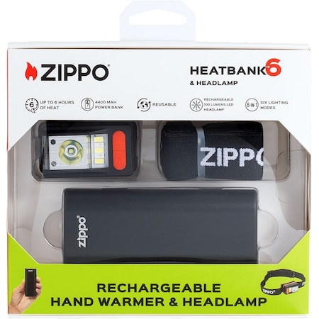 Zippo 2024 Zippo Outdoor Heatbank 6 & Recharge Headlamp Gift Set ZIP-40679